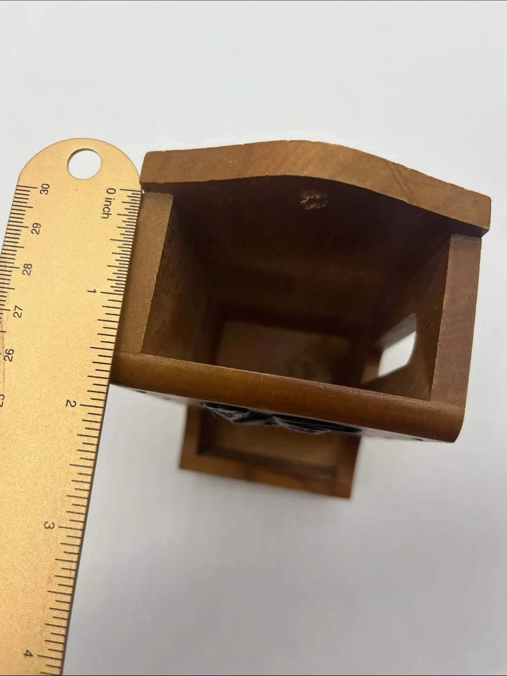 Vintage wooden Rooster matchbox holder